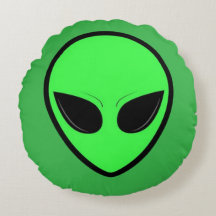 Alien Glow Round Pillow