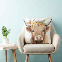 Audrey Cow 20×20 Throw Pillow