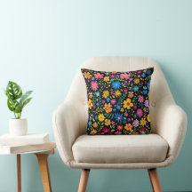 Blooming Beautiful design 16×16 Throw Pillow