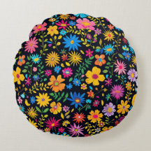 Blooming Beautiful design Round Pillow