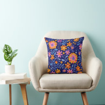 Blossoms in the Breeze 16×16 Throw Pillow