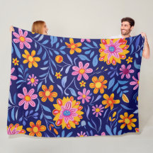 Blossoms in the Breeze 60×80 Fleece Blanket
