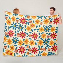 Blossoms of Joy 60×80 Fleece Blanket