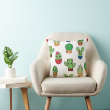 Cactus Krazy  16×16 Throw Pillow