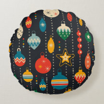Christmas Night Round Pillow
