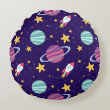 Cosmos 1 round pillow