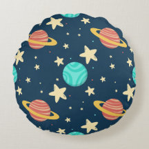 Cosmos 2 round pillow