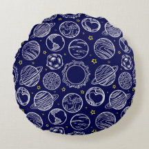 Cosmos 3 round pillow