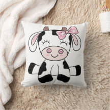 Cow Girl 16×16 Throw Pillow