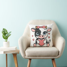 Cuddle Cow 16×16 Throw Pillow