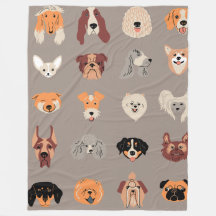 Dog Who 60×80 Fleece Blanket