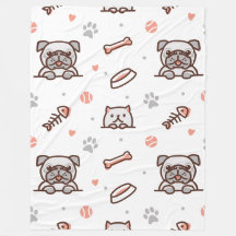 Dogg Mix 60×80 Fleece Blanket