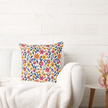 Elegant Floral Charm 20×20 Throw Pillow