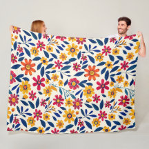 Elegant Floral Charm 60×80 Fleece Blanket