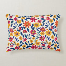 Elegant Floral Charm Accent Pillow