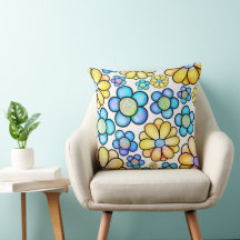 Floral Bloom 20×20 Throw Pillow