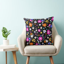 Floral Fun 20×20 Throw Pillow