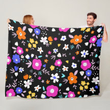 Floral Fun 60×80 Fleece Blanket