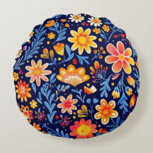 Flourish & Glow Round Pillow