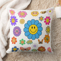 Flower Power 20×20 Throw Pillow