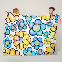 Flower Power 60×80 Fleece Blanket