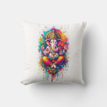 Ganesha 2 16×16 throw pillow