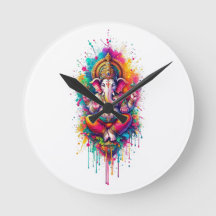 Ganesha 2 round clock