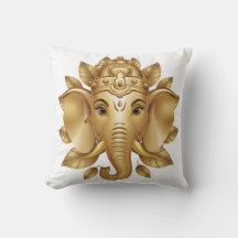 Ganesha 3 16×16 throw pillow