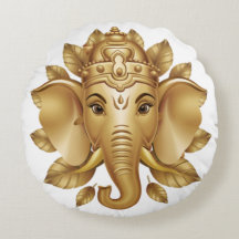 Ganesha 3 round pillow