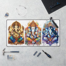 Ganesha, ganesh, ganapati remover of obstacles #2 desk mat