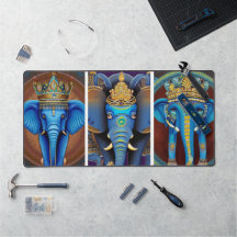 Ganesha, ganesh, ganapati remover of obstacles #4 desk mat