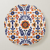 Garden-Inspired Delight Round Pillow