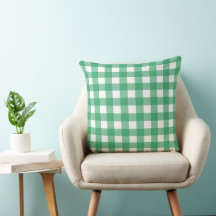 Green Plaid 20×20 Throw Pillow