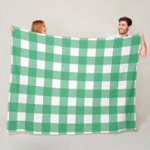 Green Plaid 60×80 Fleece Blanket