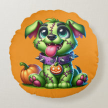 Hallo Dogg Round Pillow