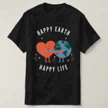 Happy Earth Mens T-Shirt