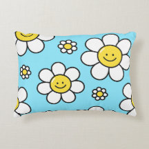 Happy Flowers 12×16 Accent Pillow