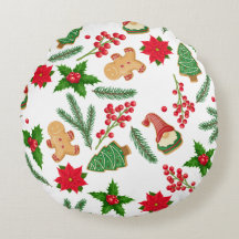 Holiday Cheer Round Pillow