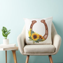 Horse Shu 20×20 Throw Pillow