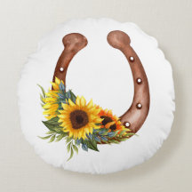 Horse Shu Round Pillow