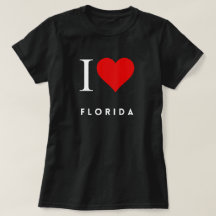 I Heart Florida blk Womens T-Shirt