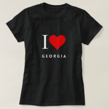 I Heart Georgia blk Womens T-Shirt