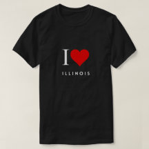 I Heart Illinois blk Mens T-Shirt