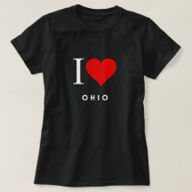 I Heart Ohio blk Womens T-Shirt