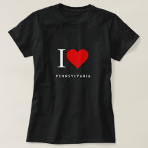 I Heart Pennsylvania blk Womens T-Shirt