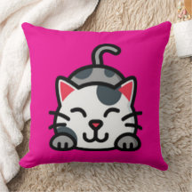 Kitty 20×20 Throw Pillow