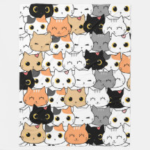 Kitty Wall 60×80 Fleece Blanket