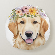 Labrador Princess Round Pillow