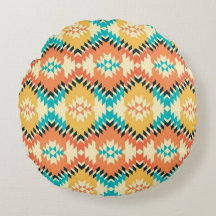Native Print Round Pillow