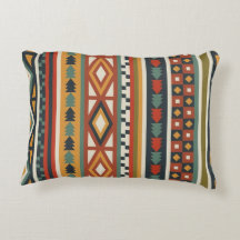 Native Warrior Accent Pillow